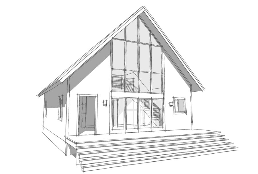 Simple House Exterior Design Drawing / Using our free online editor you