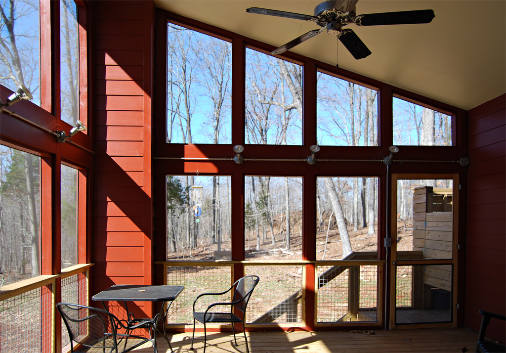 Screened Porch facing West Screened Porch facing West