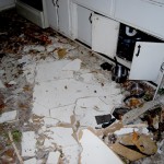Kitchen Damage at Jerome's House in Raleigh