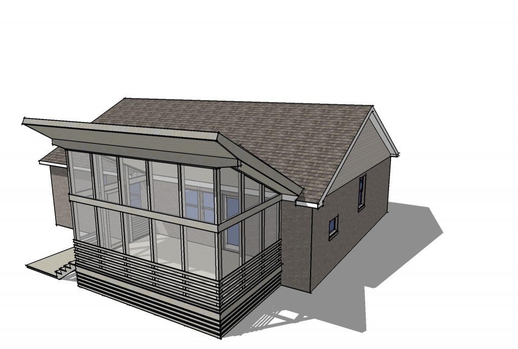 South East View of Screened Porch