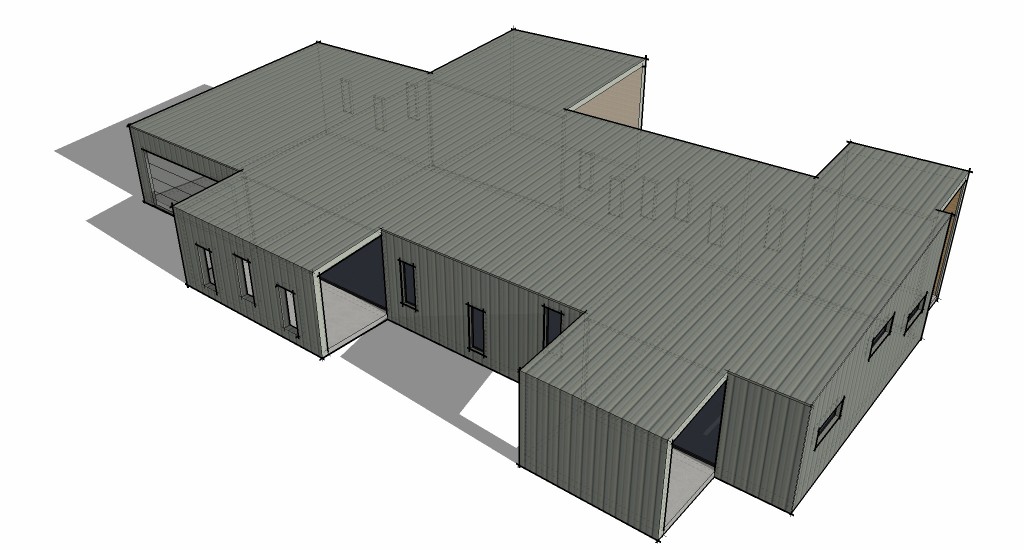Modern Shed House - Front Side Modern Shed House - Front Side
